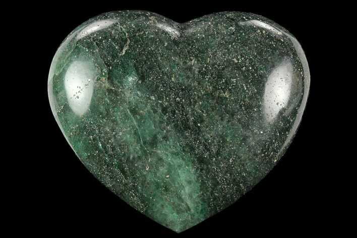 Polished Fuchsite Heart - Madagascar #126784